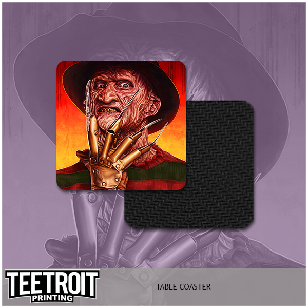 Teetroit Printing LLC - Wholesale Onderzetters - Horror tafelonderzetters per set van 20, zelf designs kiezen6