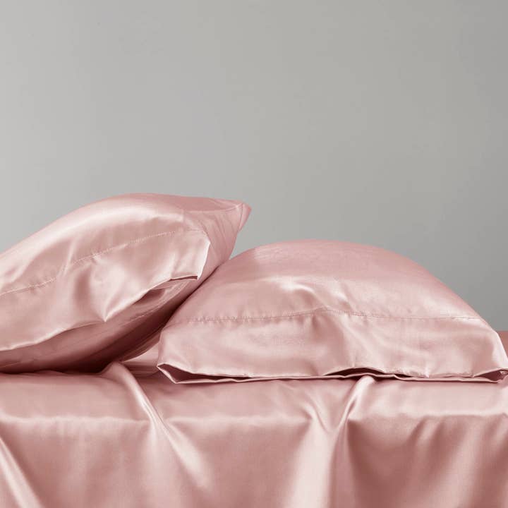 Olliix - Wholesale Sheet Set - Luxury Satin 6-Piece Sheet Set, Blush Pink16