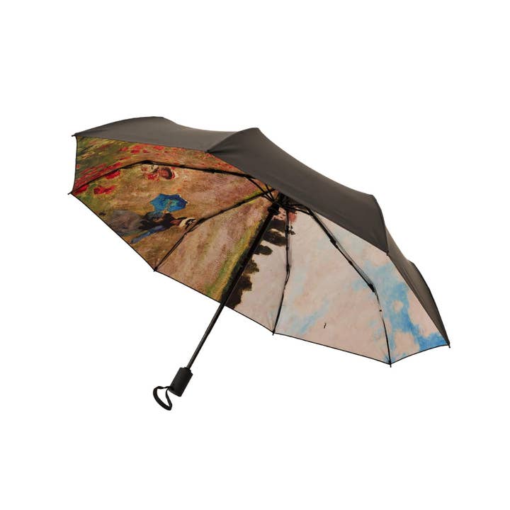 Signare Tapestry - Wholesale Umbrella - Unisex - Claude Monet Poppy Field - Automatic Reverse Umbrella