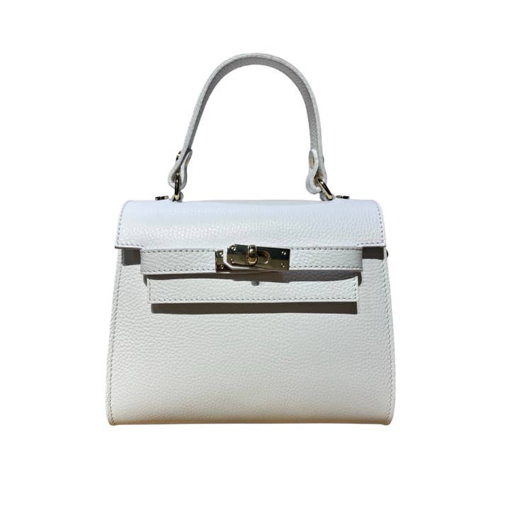Louisa lee - Wholesale Top Handle Bag - Women's - GRAINED LEATHER HANDBAG MARA