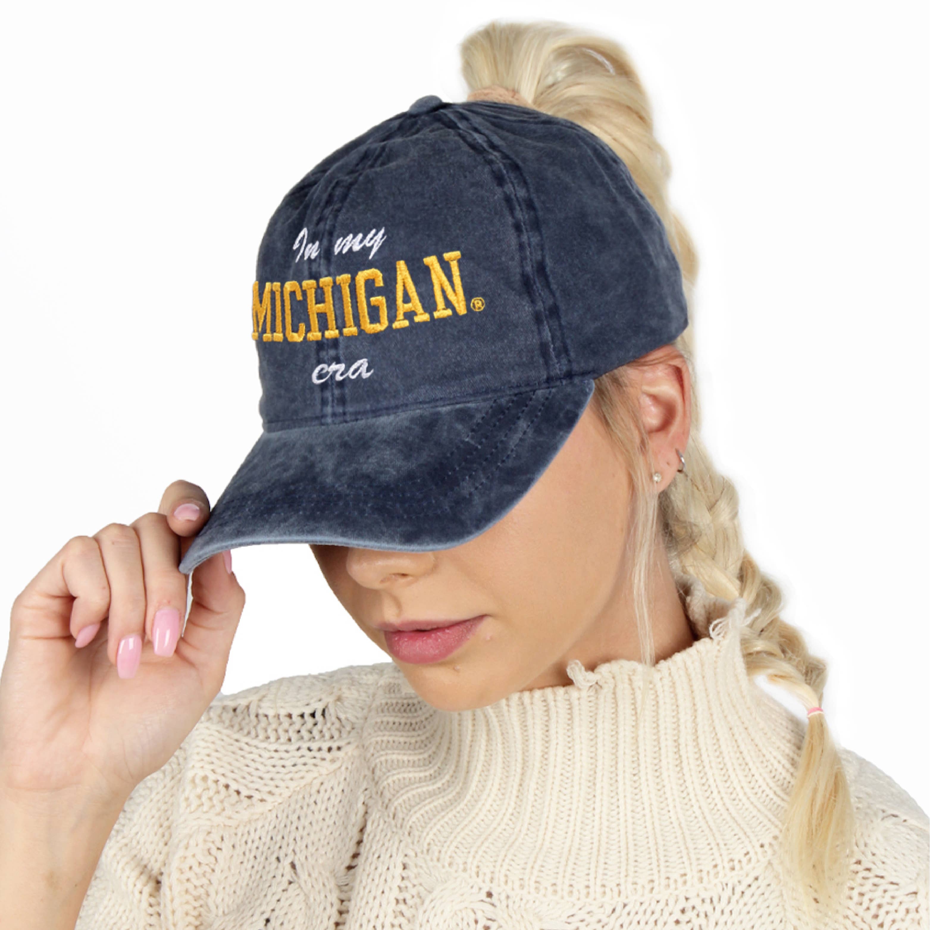 David And Young - Wholesale Ponytail Cap - Women's - University of Michigan "In My Era" Ponyflo Officially Licensed Collegiate Hat 0