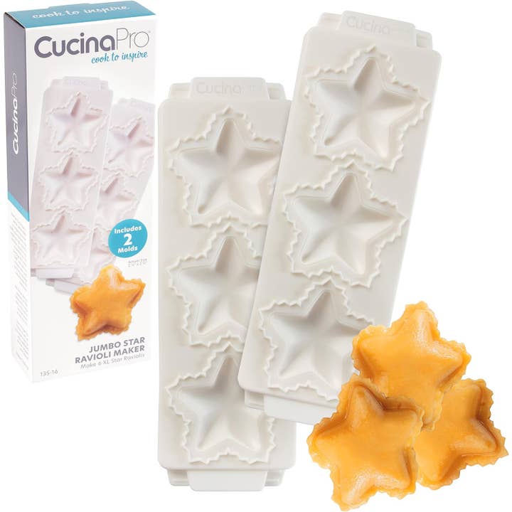 CucinaPro 2" Star Shaped Ravioli Molds (2 Pack) - Makes 3 for wholesale by CucinaPro