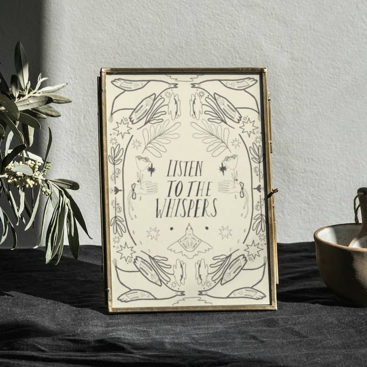 Listen To The Whispers, Whimsical Illustration ✹ Art Print for wholesale by Time With Anna