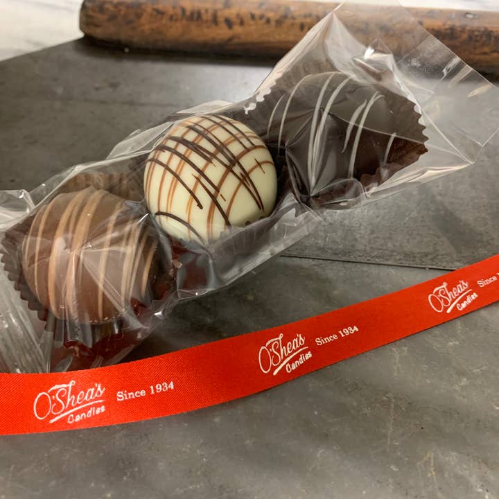 O'Shea's Candies Sweet Shop - Wholesale Chocolate Box - TRIO “Assorted Variety” Truffle 3 PK W/ Satin Bow2
