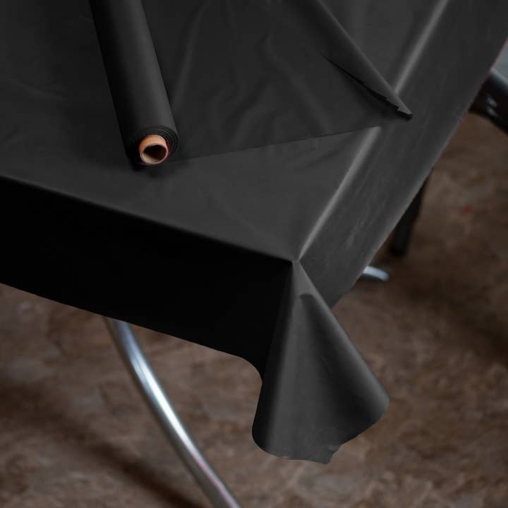 40 In. x 100 Ft. Black Plastic Table Roll for wholesale on Faire
