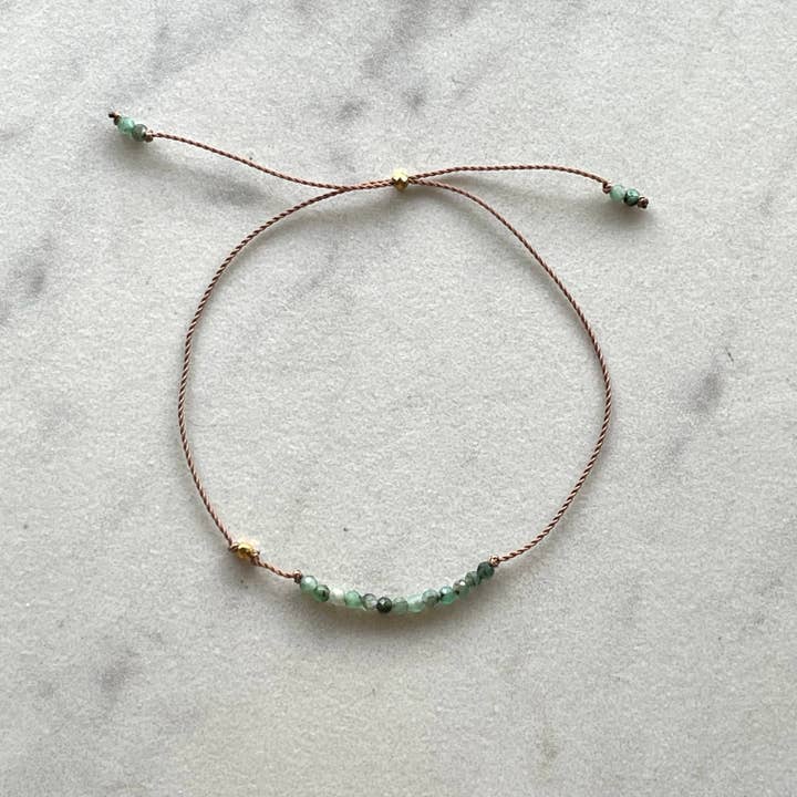 Soulsilk - Wholesale Beaded Bracelet - Emerald and Gold Bracelet- Special Edition4