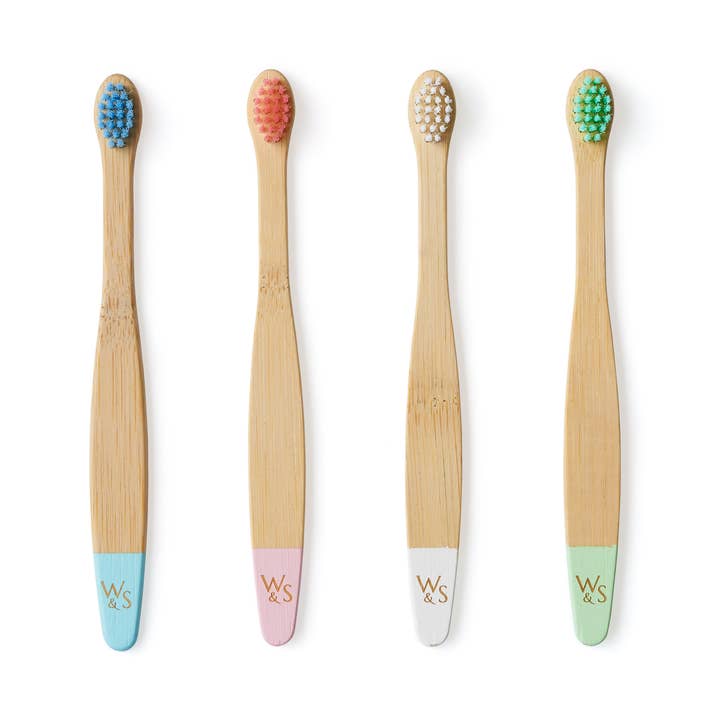 Wild and Stone - Wholesale Toothbrush - Kids & Baby - Baby Bamboo Toothbrush (FSC 100%) - 4 Pack - Soft Bristles0