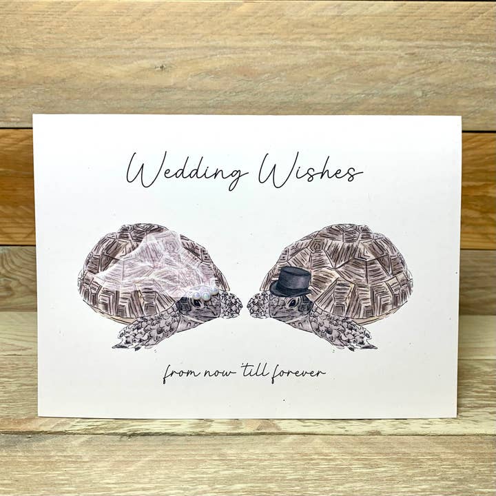 Tortoise Wedding Card for wholesale by Arty Bee Designs