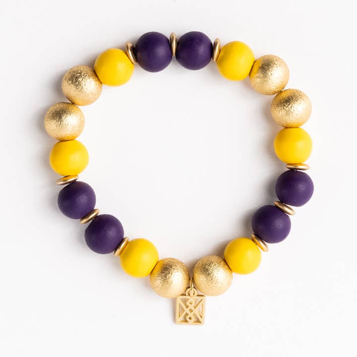 Pulsera Nori Púrpura y Oro para venta al por mayor de Mary Square