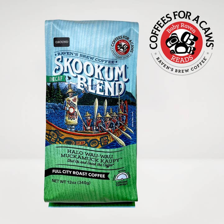 Decaf Skookum® Blend Coffee for wholesale by Raven's Brew Coffee®