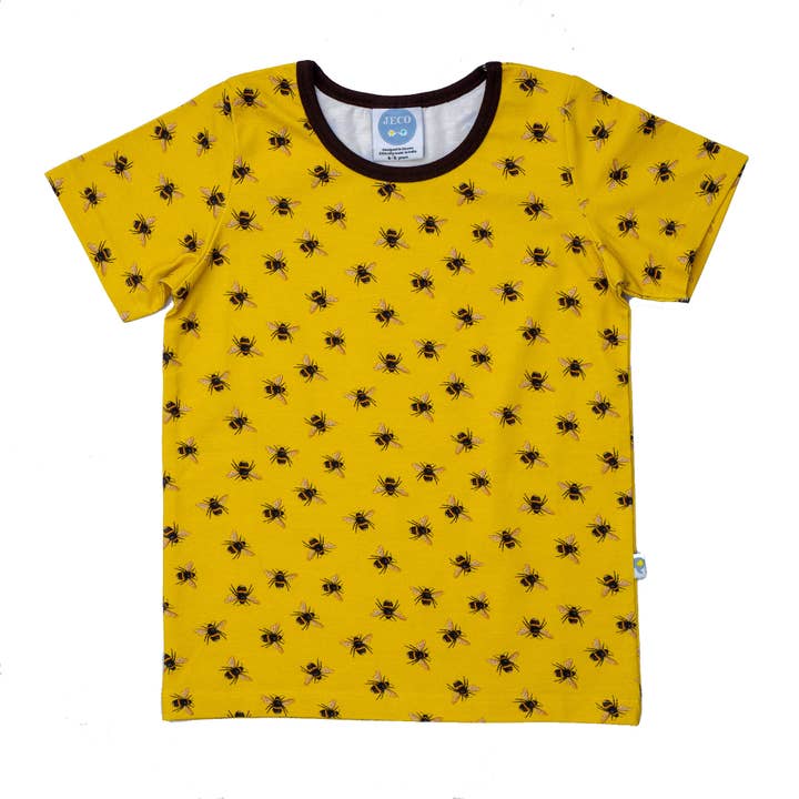 Buzzing About Bees in Mustard T-shirt for wholesale by JECO