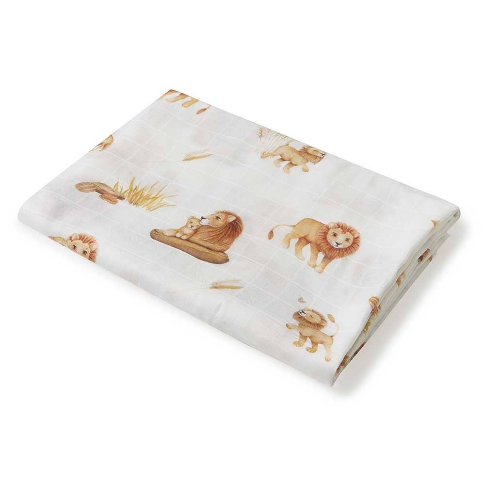 Snuggle Hunny - Wholesale Swaddle - Baby - Lion Organic Muslin Wrap2