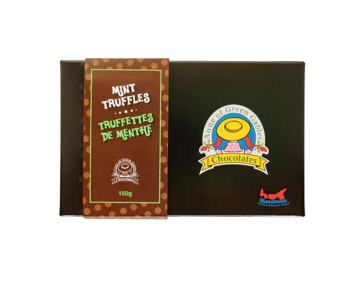 Anne of Green Gables Chocolates - Vente Boîtes de chocolats - Truffes au chocolat à la menthe en boîte (12 pièces)1
