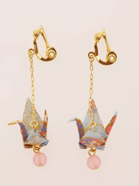Ametsuchi by Amina Collection – wholesale Dangle earrings – ORIGAMI Crane Earrings - SARASA3