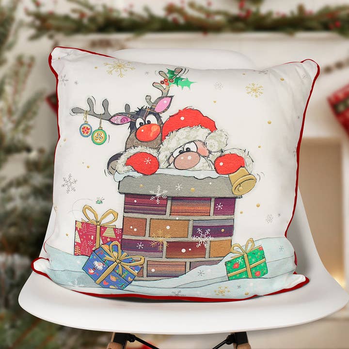 Cuscino Xmas Bug Art Santa per la vendita all'ingrosso da parte di Joe Davies