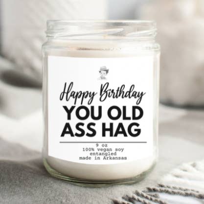 Vela de bruja de culo viejo feliz cumpleaños para venta al por mayor de Keagan and Co