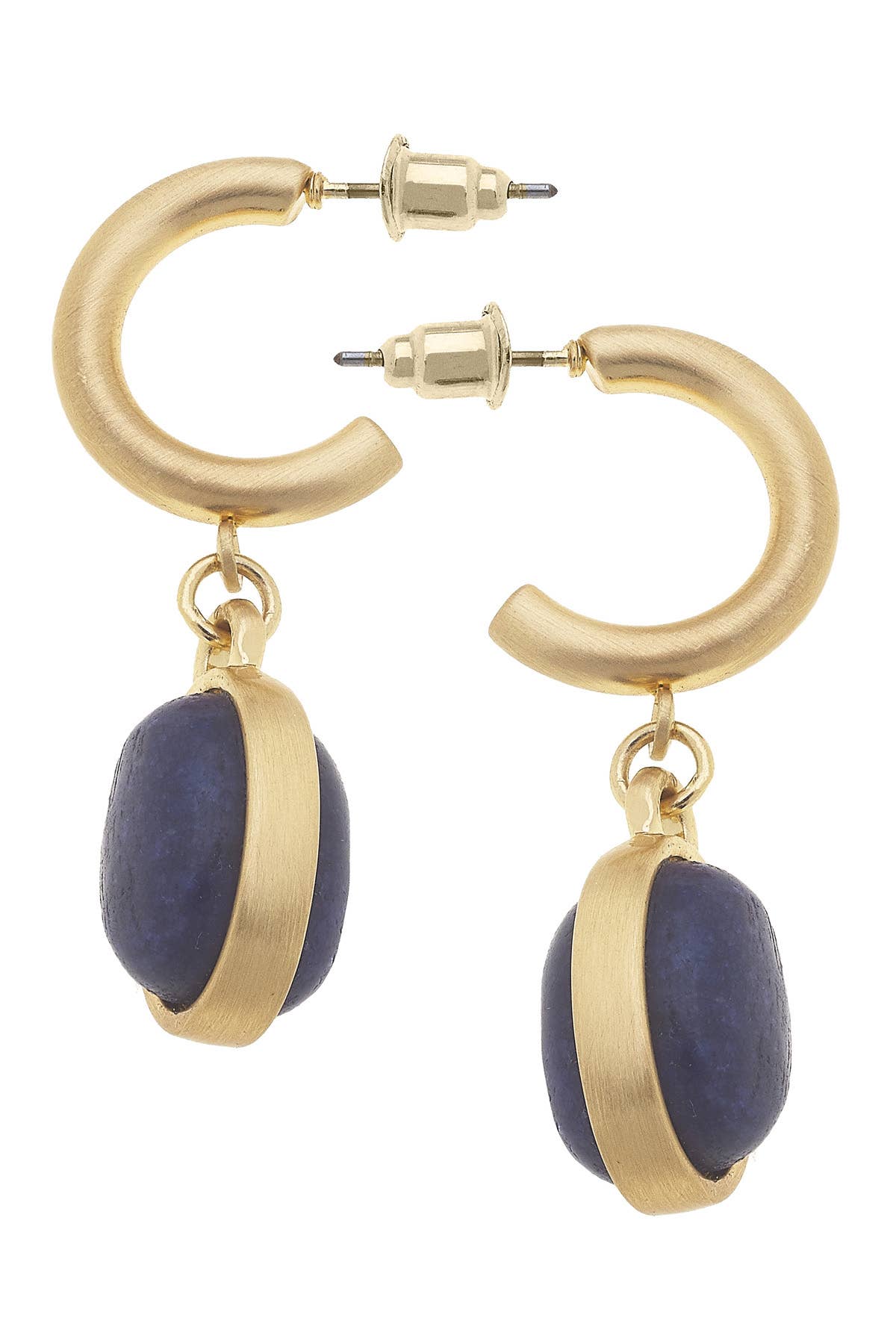 Canvas Style - Wholesale Hoop Earrings - Caroline Gemstone Drop Hoop Earrings3