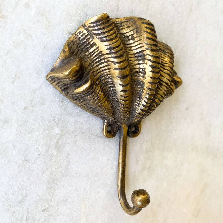 Ocean Luxe - Wholesale Wall hook - Clam Shell Brass Hook