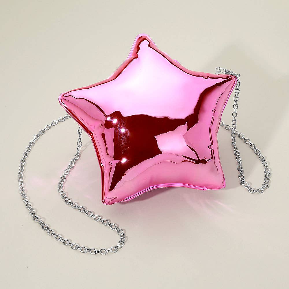 Sensibling Corp. - Wholesale Crossbody Bag - Women's - Shiny Star Shaped Clutch Bag / Crossbody Bag3