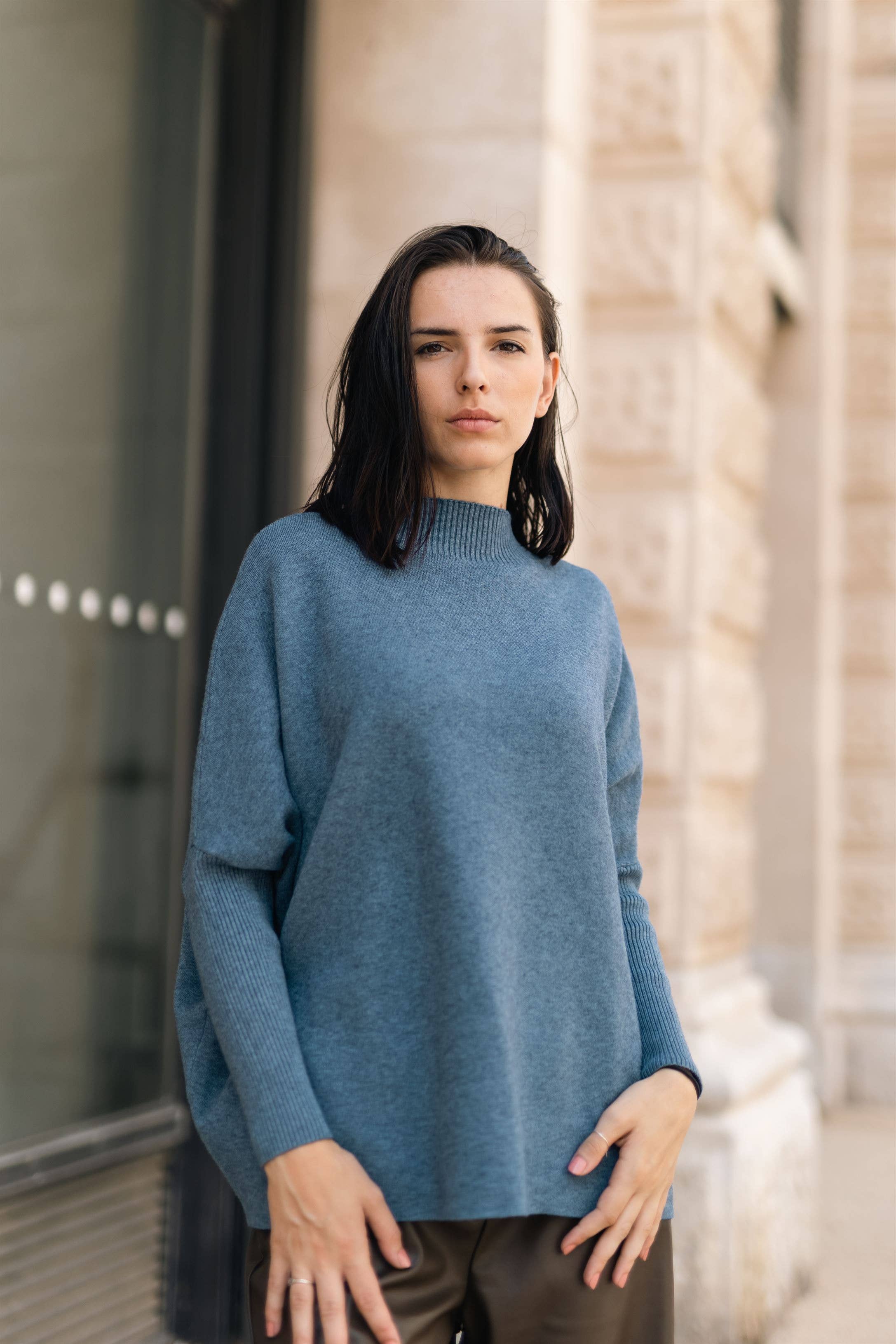 Cecile Wang - Vente Pull en maille – femme - Pull col roulé HY860396