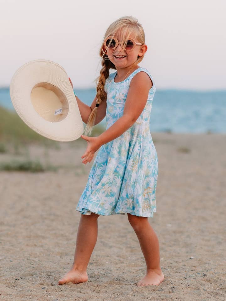 Robe sans manches à motif torsadé Palms pour la vente par Twinflower Creations