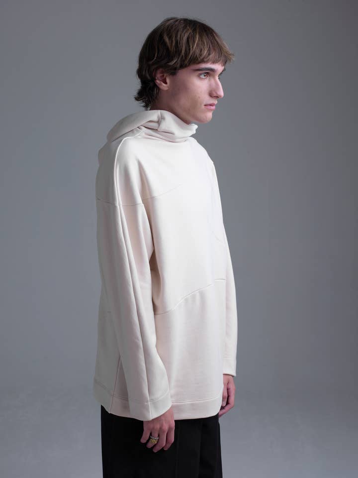 Felpa Con Tagli Asimmetrici E Cappuccio per la vendita all'ingrosso da parte di Lerz