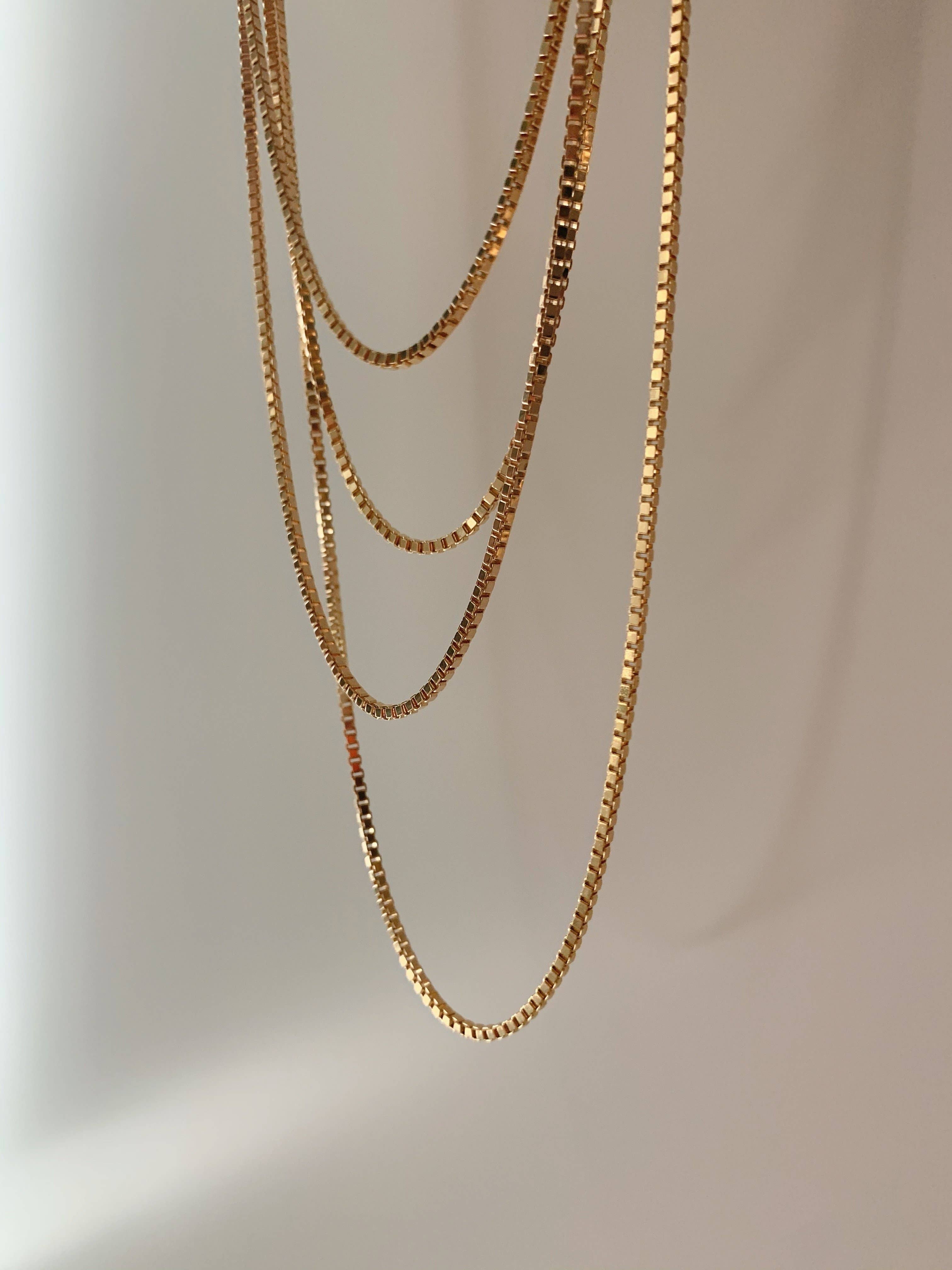 The Views & Co - Wholesale Link & Chain Necklace - Gold Box Chains6