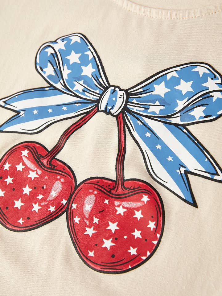 Rylee Faith Designs - Wholesale Dress - Kids - Independence Day Cherry Print Tulle Dress