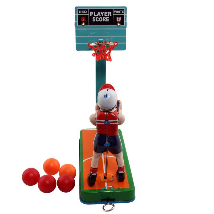 Tribal Trade GmbH - Wholesale Decorative Figurine - Tin toy basketball player basketball made of tin2