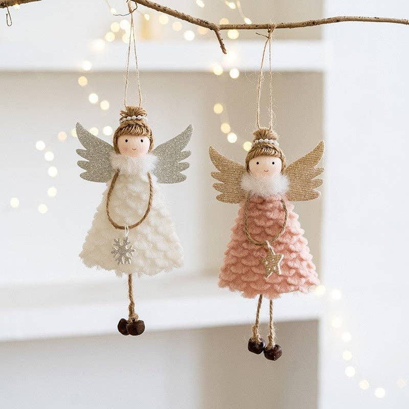 FurDecoration – wholesale Ornament – Angel Girl Christmas Ornament With Wings2
