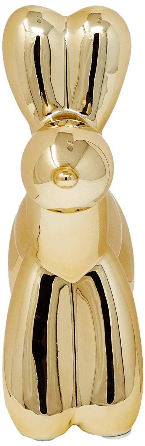 Interior Illusions Plus - Wholesale Money/Piggy Bank - Gold Mini Ceramic Dog Piggy Bank - 7.5" tall2