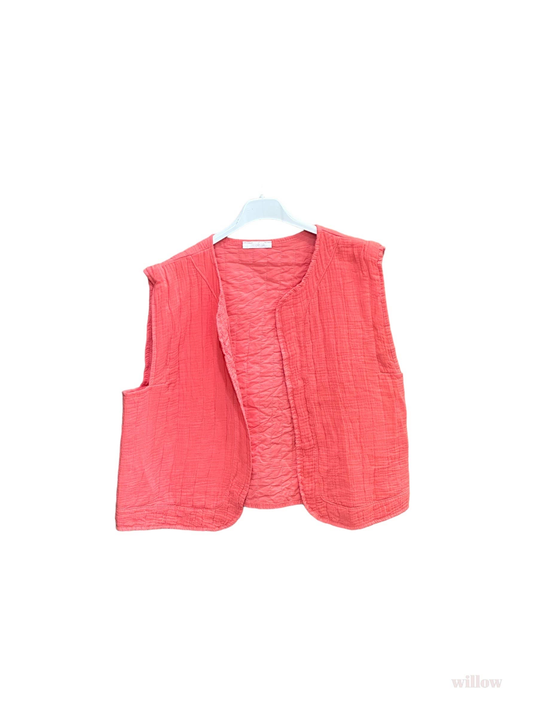 Moonsun – wholesale Väst - Dam – #5232 ärmlös väst i bomullsgaze10