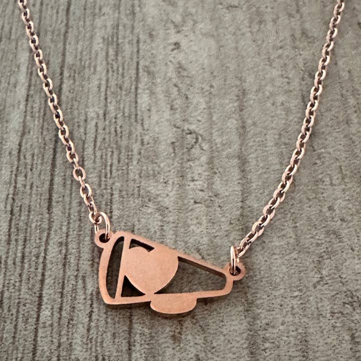 Sportybella - Wholesale Pendant/Charm Necklace - Cheer Heart Megaphone Necklace - Pick Color3