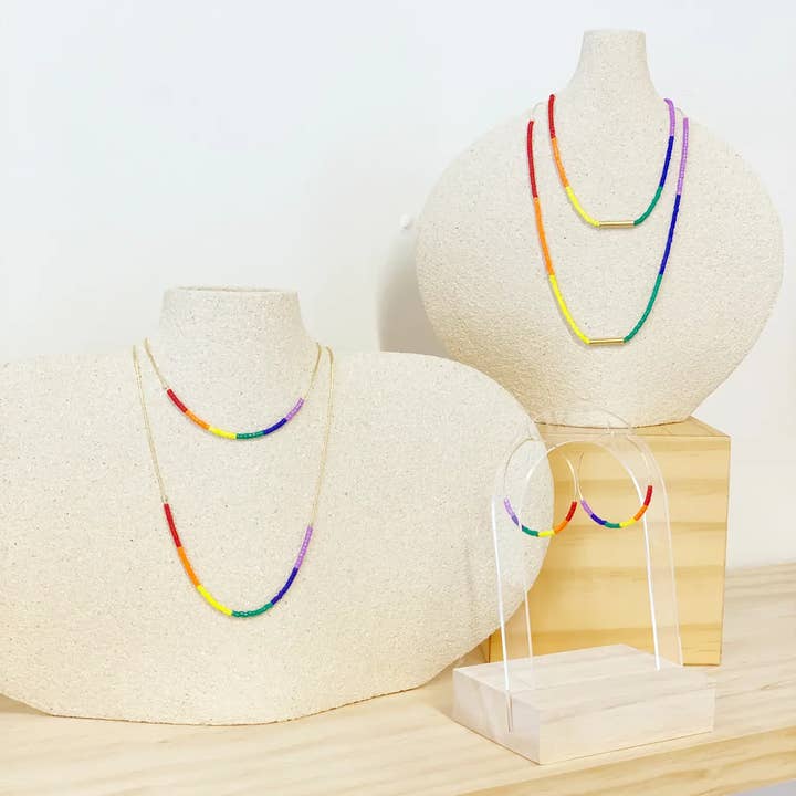 Pulsera de Orgullo / Cuentas Arcoíris Rellenas de Oro de 14k para venta al por mayor de Son of a Sailor