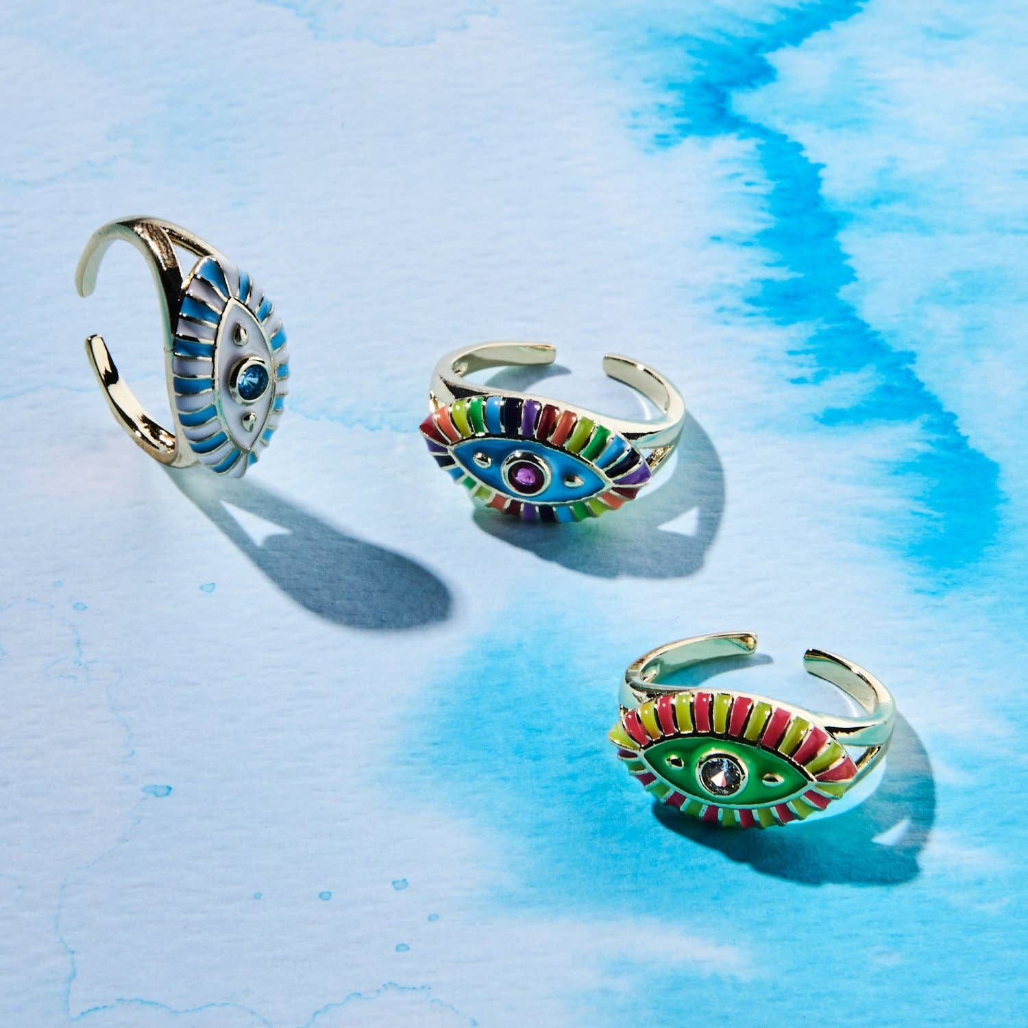 Sansira Jewelry - Wholesale Cocktail/Statement Ring - Enamel Gold Plated Ring1