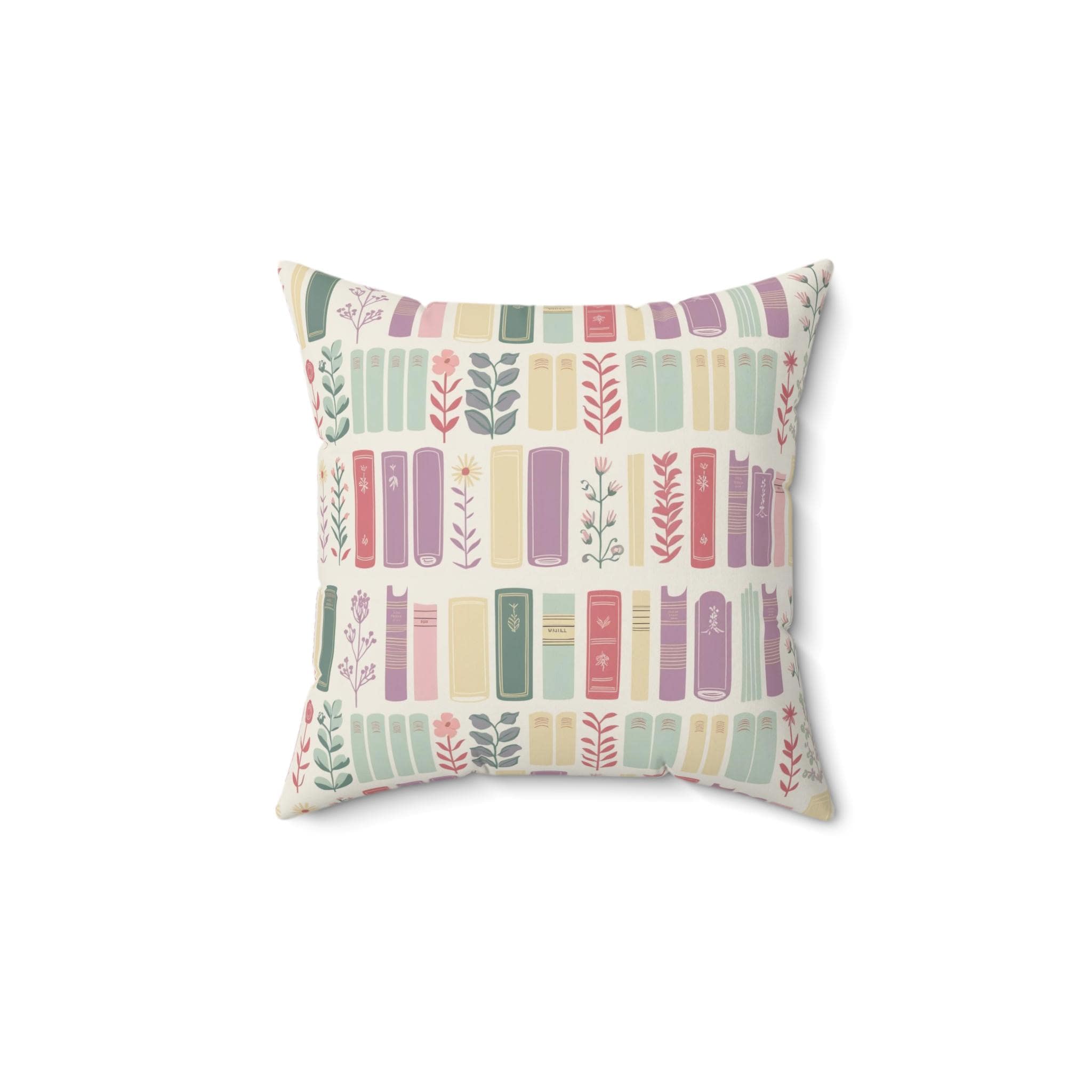 OhhhSoPeachy - Vente Coussin décoratif - Coussin Pastel Littéraire pour Chambre ou Canapé, Cadeau Douillet pour Amoureux des Livres, Cadeau Livre pour Elle, Décoration de Coin Lecture
