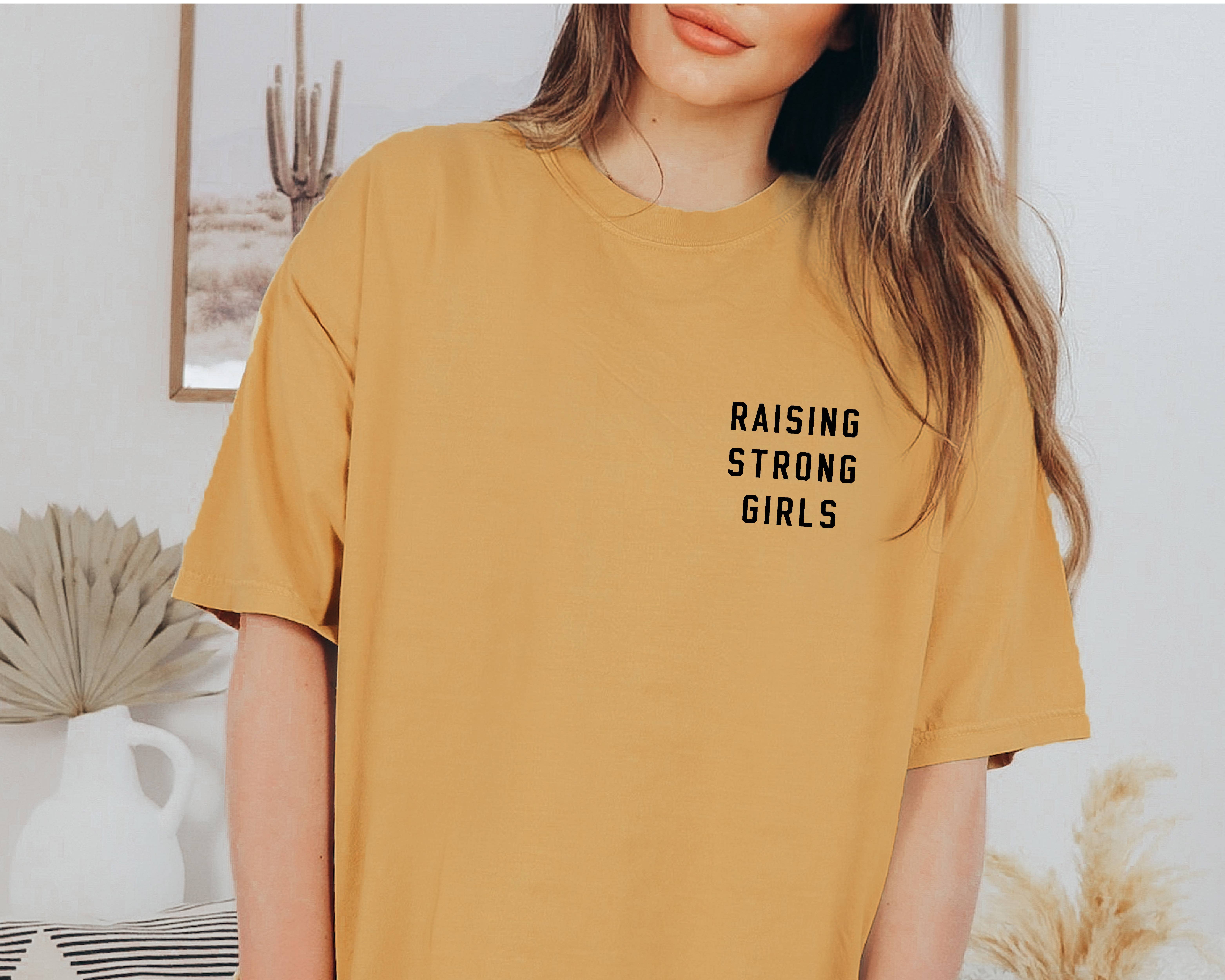 P E T I T R U E - Wholesale Screen Printed T-Shirt - Women's - Raising Strong Girls Minimalist Shirt for Mom8