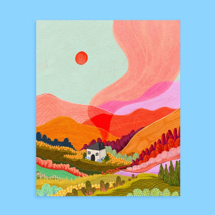 Cozy Cabin Studio Art Print for wholesale by Scandinative