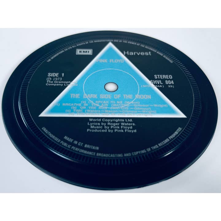 Popsters - Wholesale Coasters - Pink Floyd - Dark Side Of The Moon. Record Label Coaster.