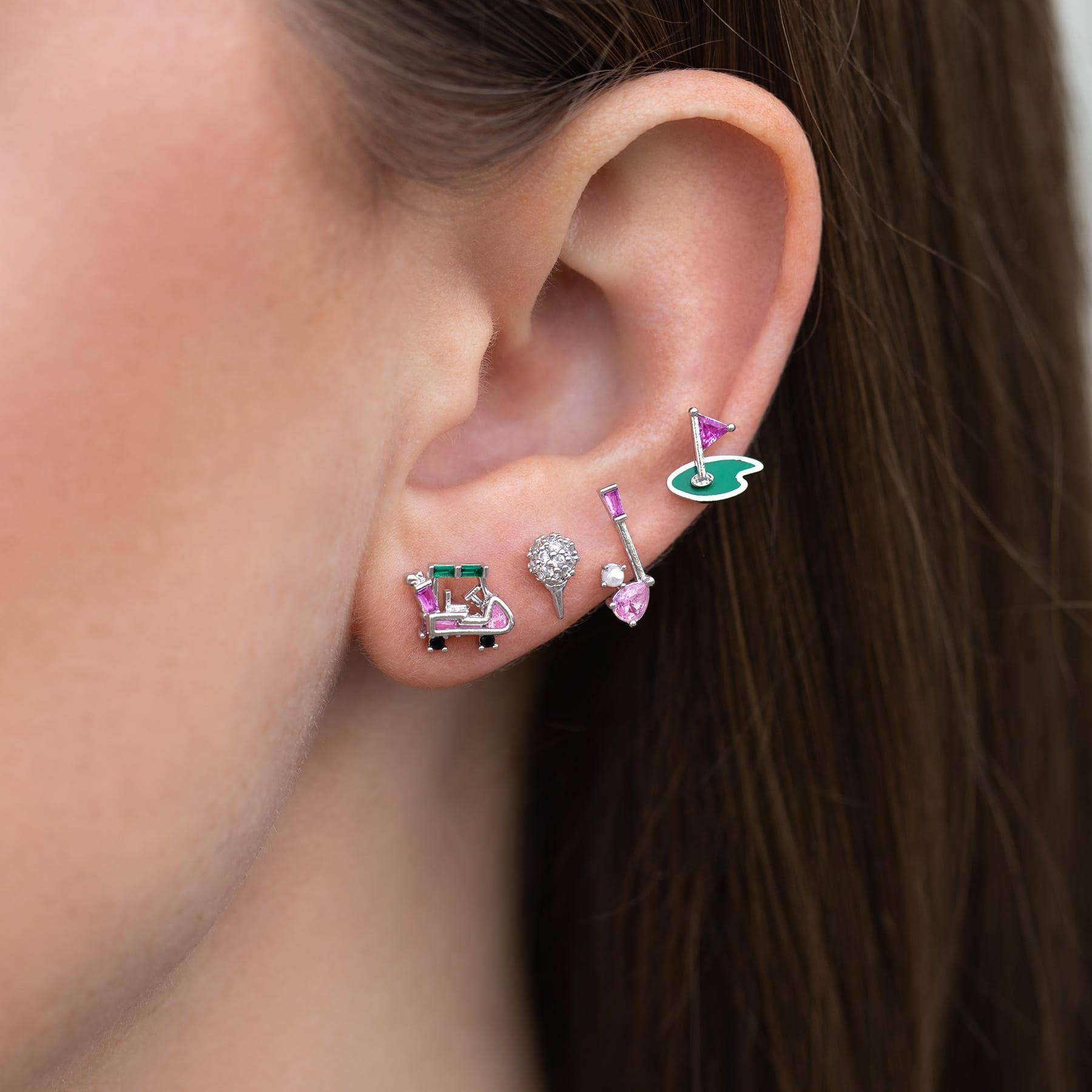 Girls Crew - Wholesale Jewelry Set - Hole in One Stud Set6