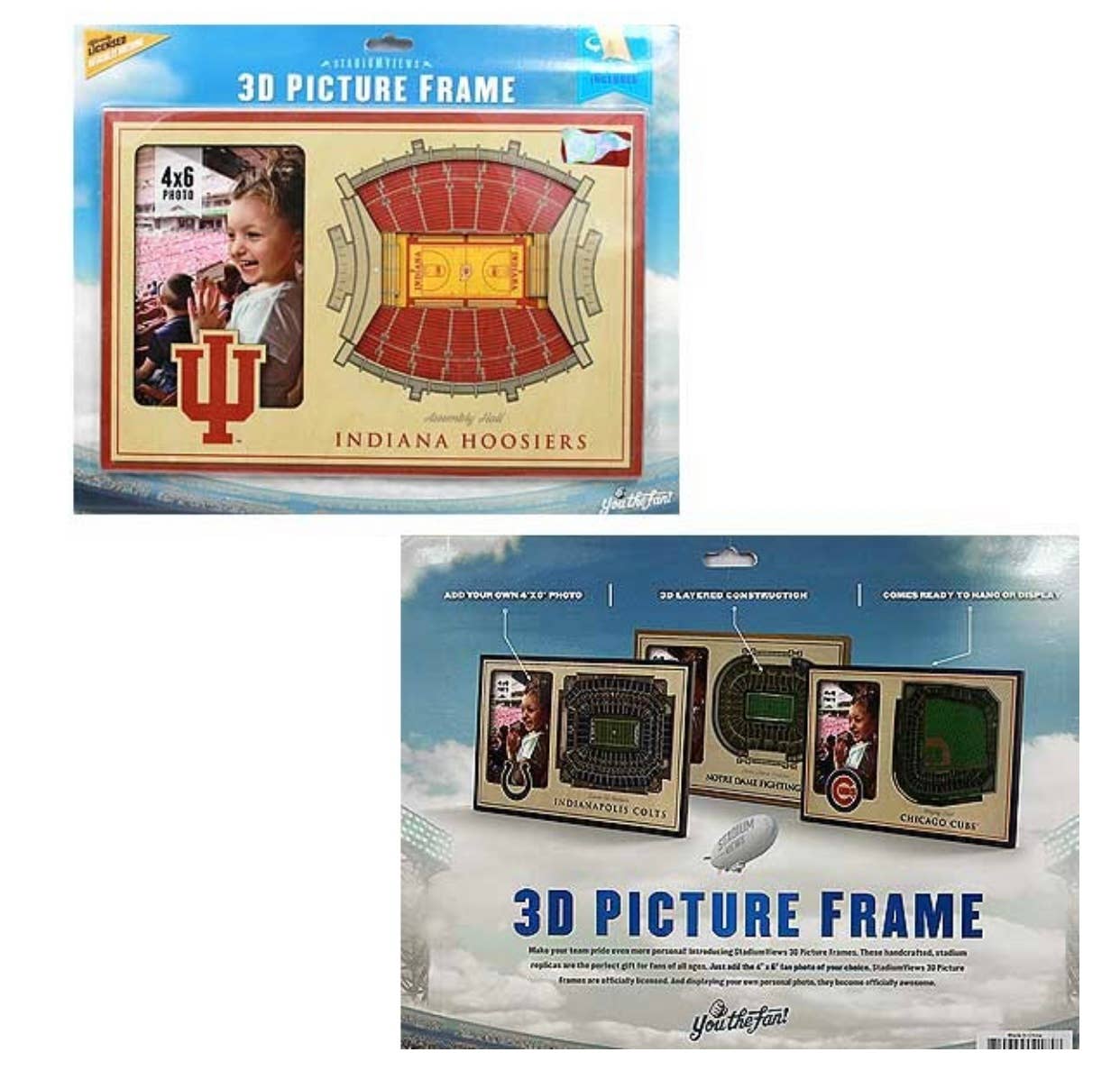 St. Louis Wholesale LLC - Wholesale Picture Frame - 3D Stadium View 12"x8" Picture Frame- Indiana Hoosiers0