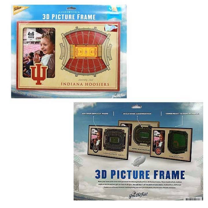 3D Stadium View 12"x8" Picture Frame- Indiana Hoosiers for wholesale by St. Louis Wholesale LLC