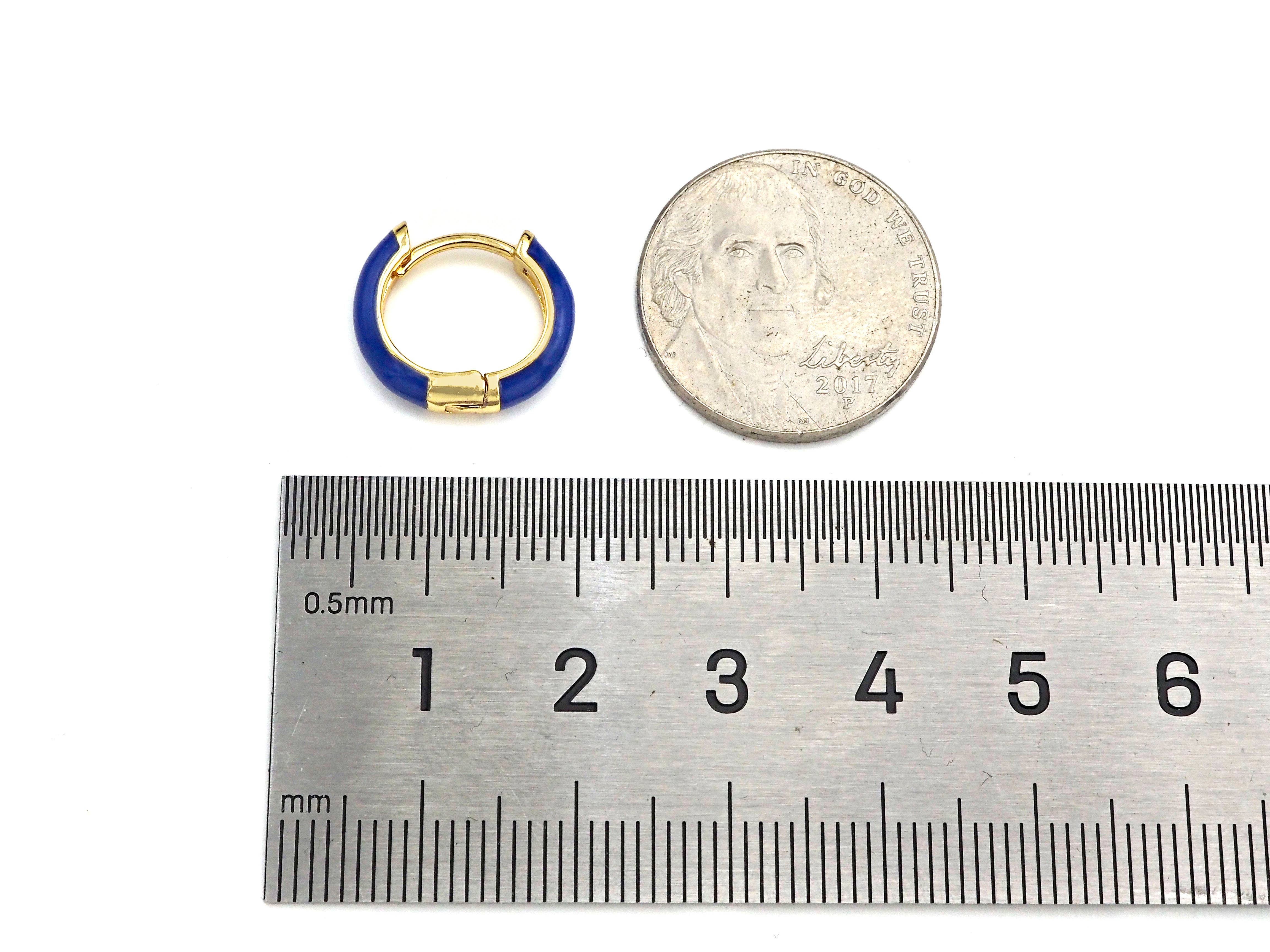 BestBeads&Beyond – Großhandel Hoops – Alltags-Emaille-Gold-Creolen, Artikel-Nr. J3094