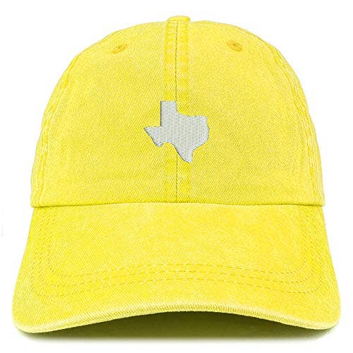 Trendy Apparel Shop - Wholesale Baseball Cap - Unisex - Texas State Map Embroidered Washed Cotton Adjustable Cap16
