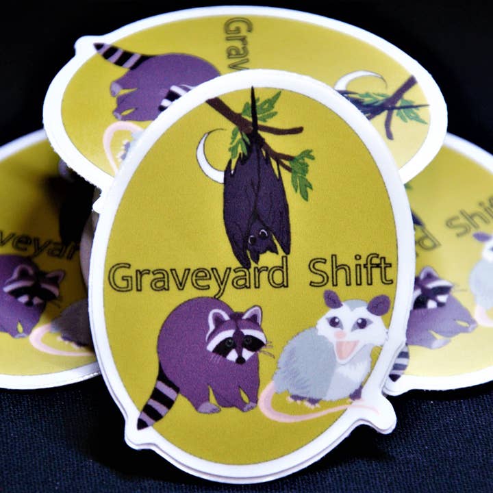 Autocollant de quart de nuit (petit/moyen) pour la vente par Southpaw Draws