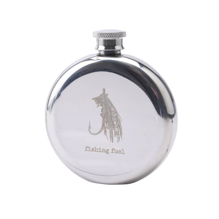 CGB Giftware - Wholesale Flask - Reel Fly Fishing Co. 'Fishing Fuel' Hip Flask2