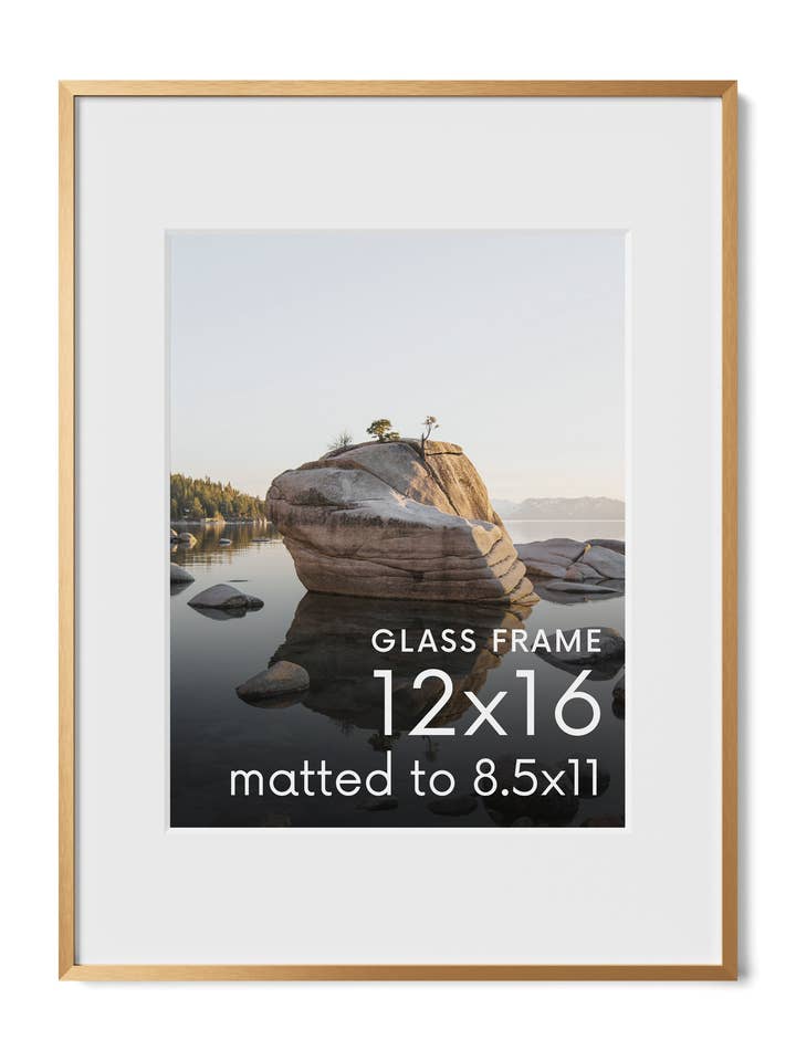 12x16, Brass Aluminum Glass Frame for wholesale by Haus and Hues