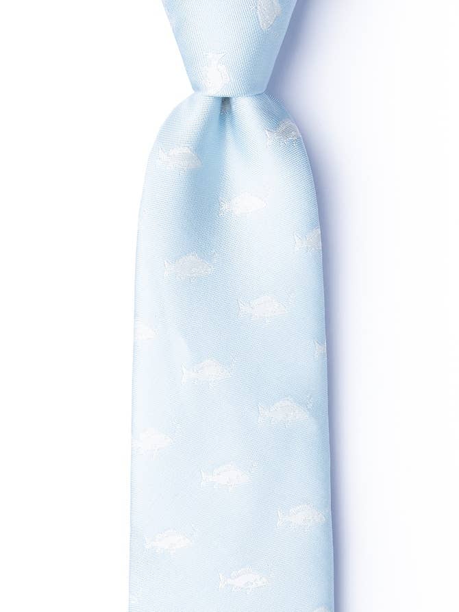 Fisk Ekstra Lang Slips Af Vilde Slips - Mineral Blå Microfiber for engroshandel hos Wild Ties