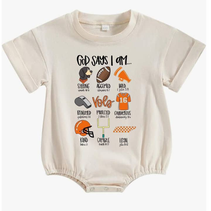 God Says...Graphic Bubble | Vols | Gameday for wholesale by ntrl co.