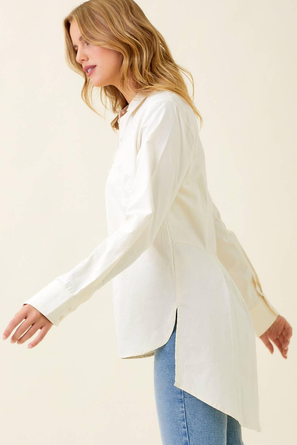 Mystree - Vendita all'ingrosso Camicia button down - Donna - 60263 Camicia posteriore con peplo11